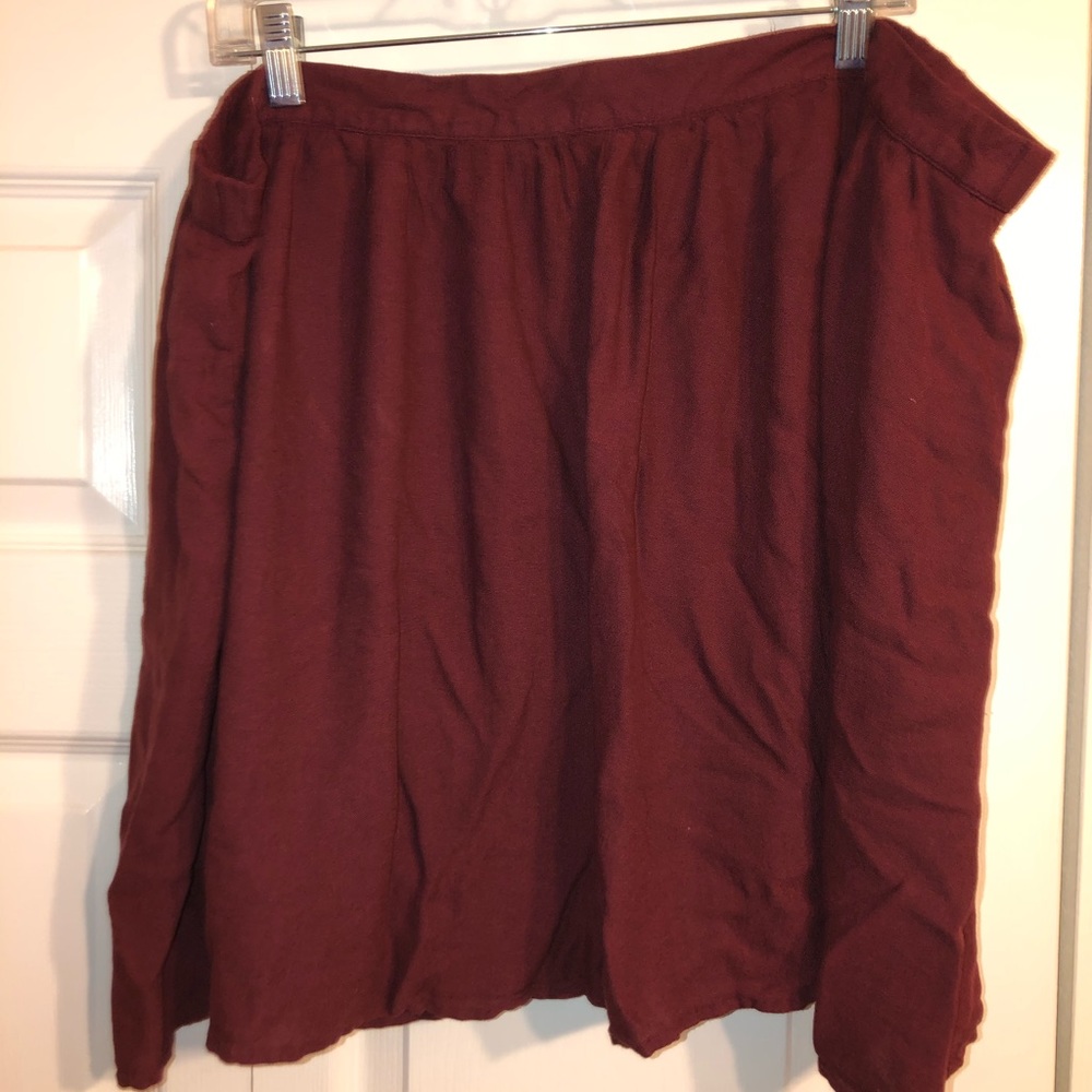 Old Navy Burgundy Skater Skirt Size XXL